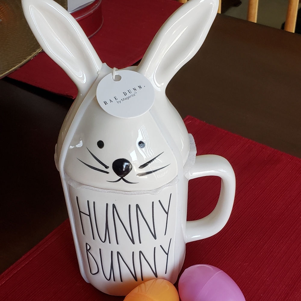 Rae Dunn Hunny bunny canister mug